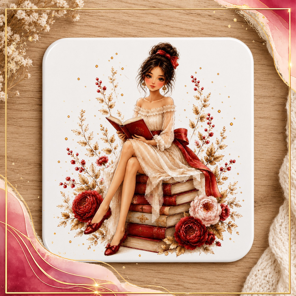 COZY BOOK LOVER PRINTABLE GIFT SET – 4 COORDINATED DESIGNS