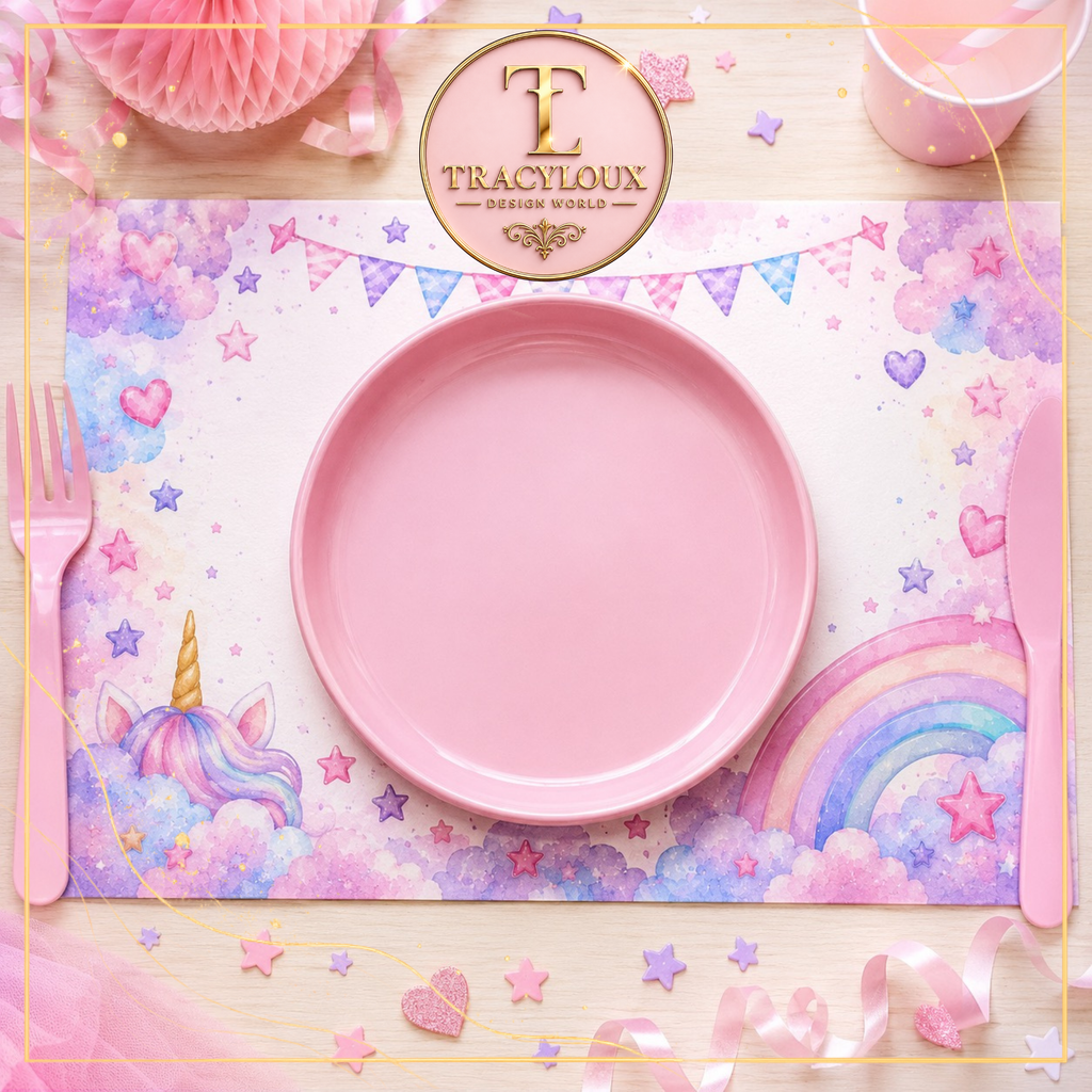 MAGICAL UNICORN TABLE SETTING PARTY PACK – 65 FILES