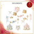 PRINCESS &  KNIGHT FAIRYTALE CLIPART SET
