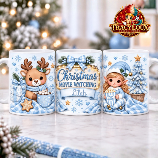 Christmas Mug Wrap Bundle | 6 Elf Mug Designs & Mock Ups