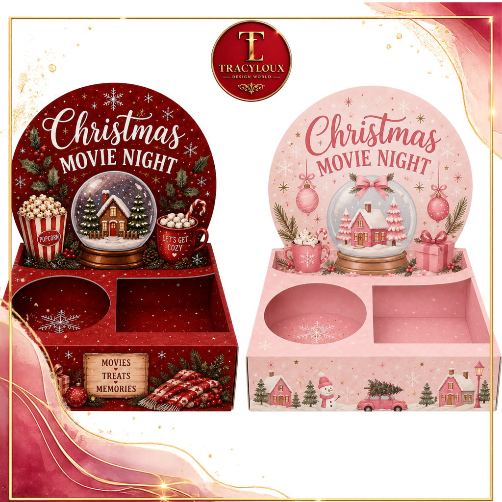 MOVIE TRAY BOX TEMPLATE – SVG, EPS, DXF, PNG, PDF &AMP; JPEG
