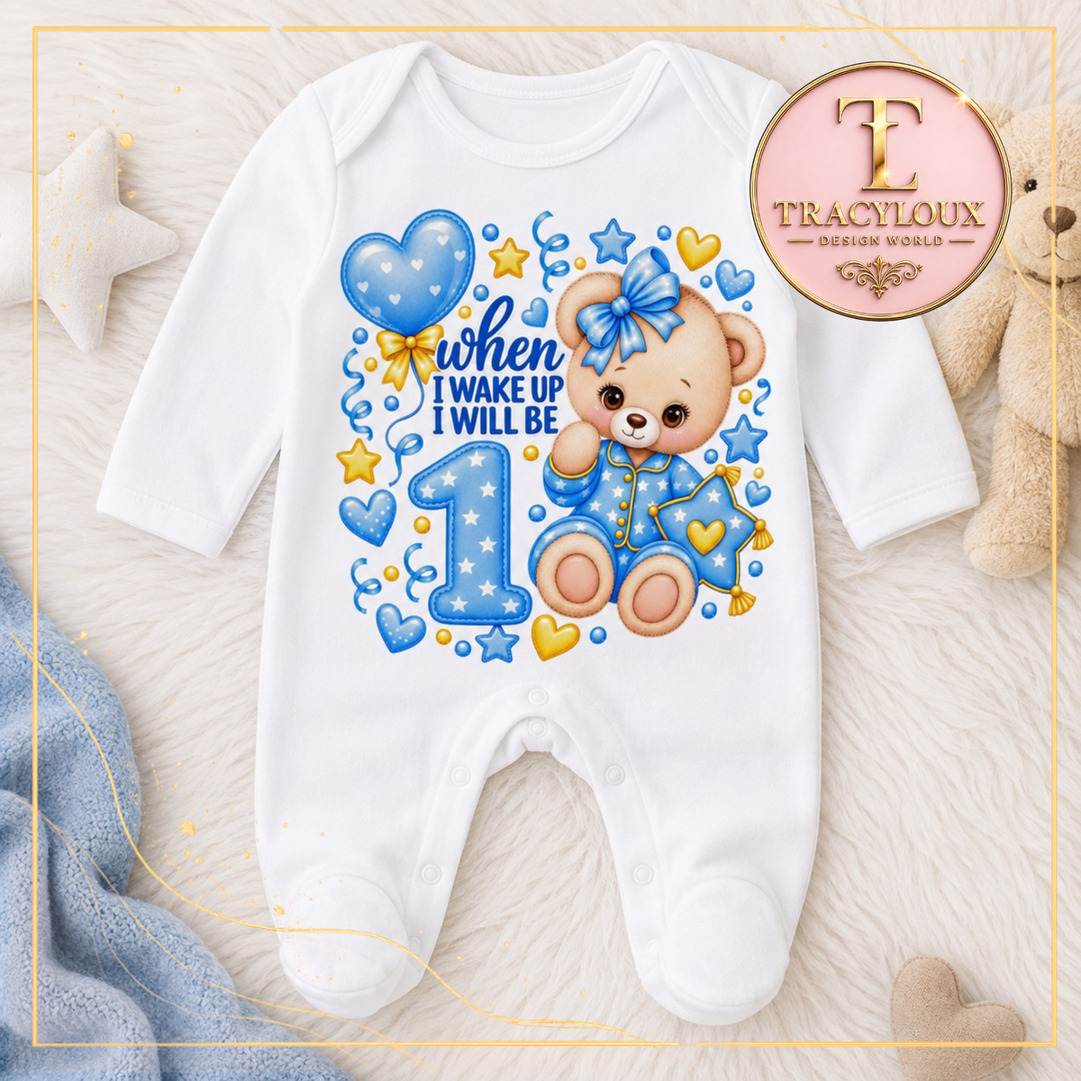 BLUE & YELLOW BIRTHDAY TEDDY COLLECTION – READY-MADE DIGITAL DESIGN BUNDLE