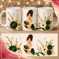 EMERALD GREEN & GOLD COZY BOOK LOVER PRINTABLE GIFT SET – 4 COORDINATED DESIGNS