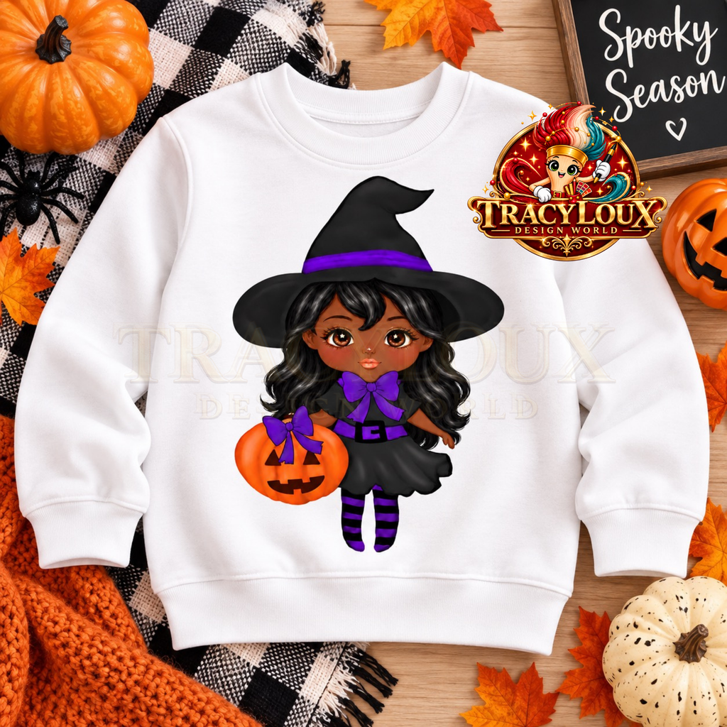 Halloween Witch Clipart Set | Customisable Hair, Eyes & Skin Tones