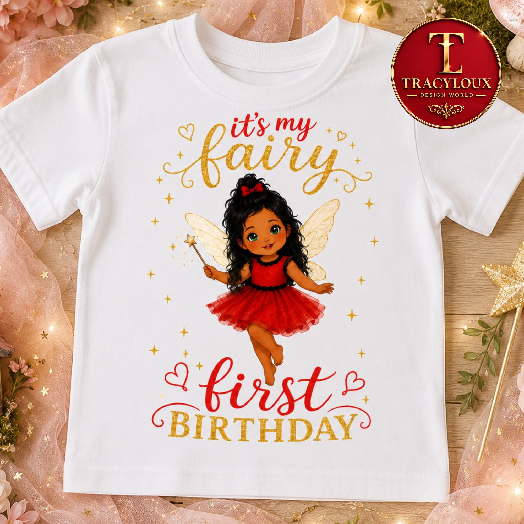 FAIRY FIRST BIRTHDAY T-SHIRT DESIGN BUNDLE – PACK OF 10 MAGICAL DESIGNS