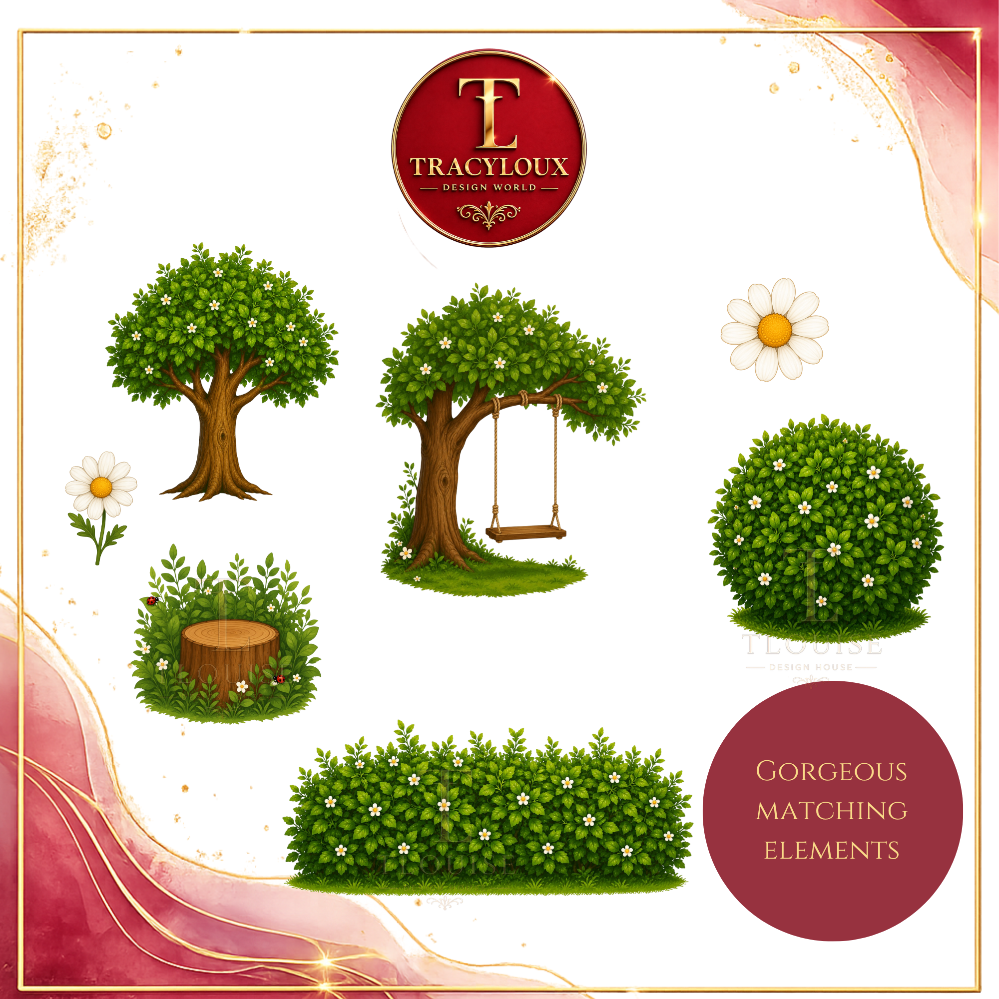 LADYBIRD GIRL & GARDEN FRIENDS CLIPART BUNDLE