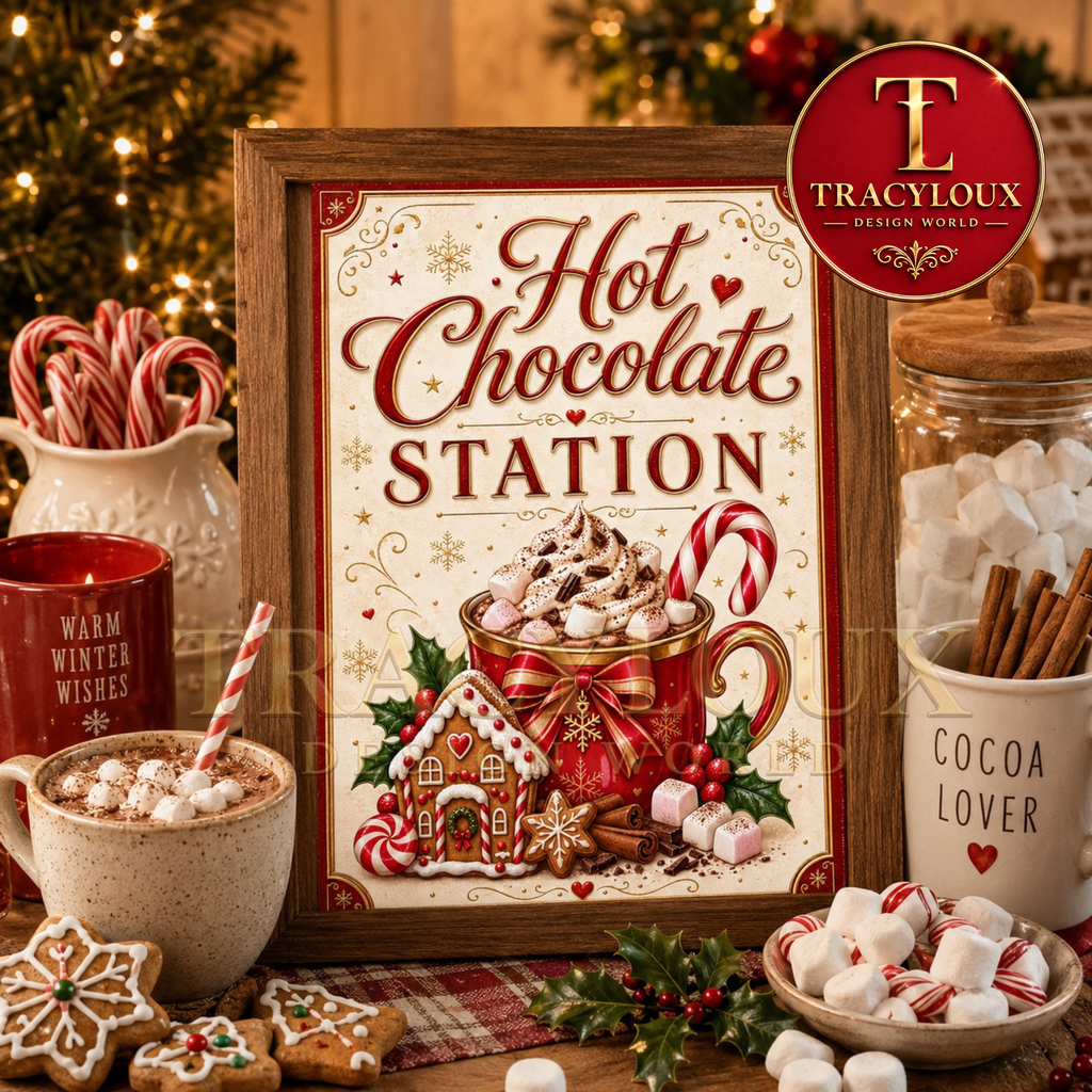CHRISTMAS HOT CHOCOLATE COLLECTION – 4 PNG DESIGNS