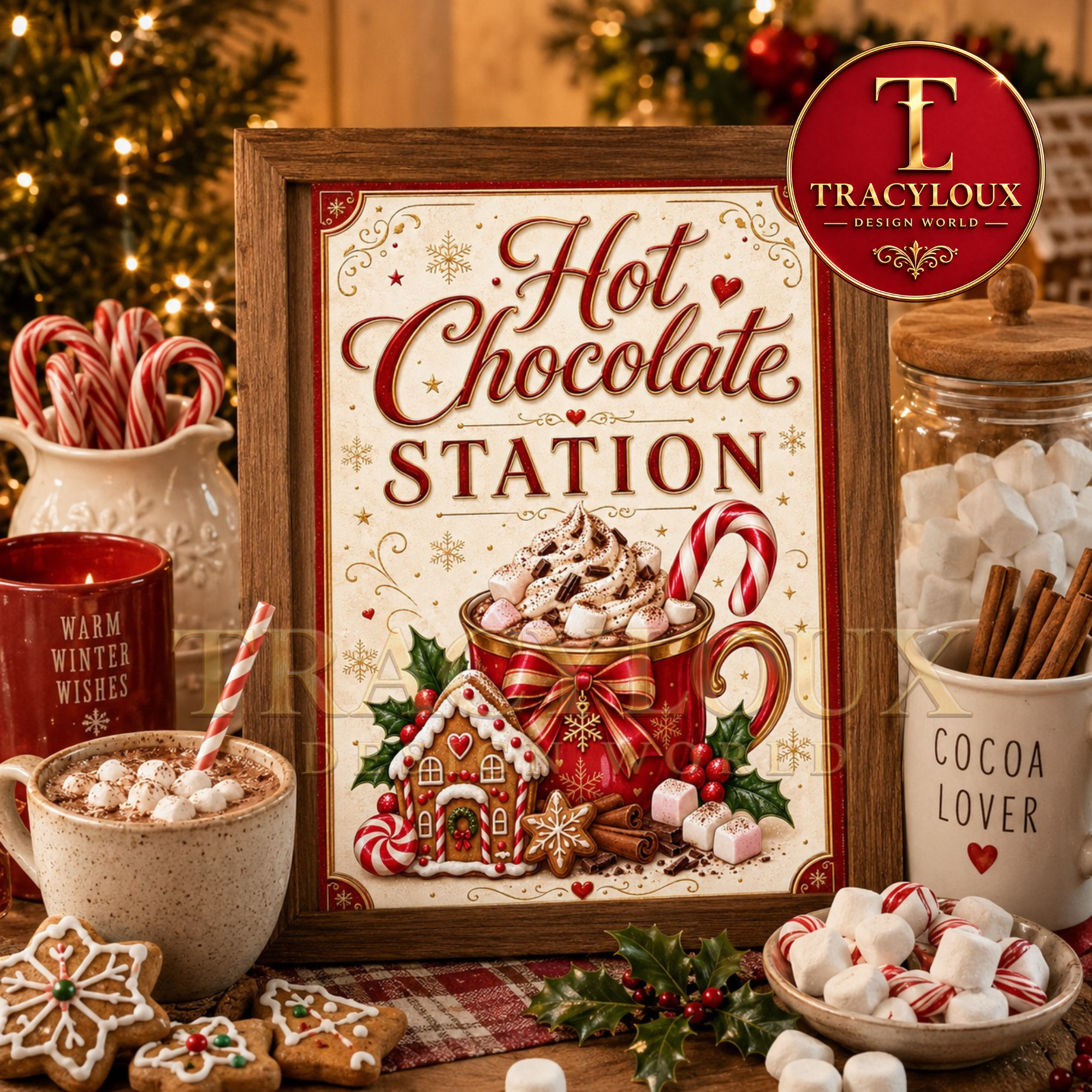 CHRISTMAS HOT CHOCOLATE COLLECTION – 4 PNG DESIGNS