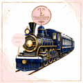 NAVY BLUE CHRISTMAS TRAIN PNG