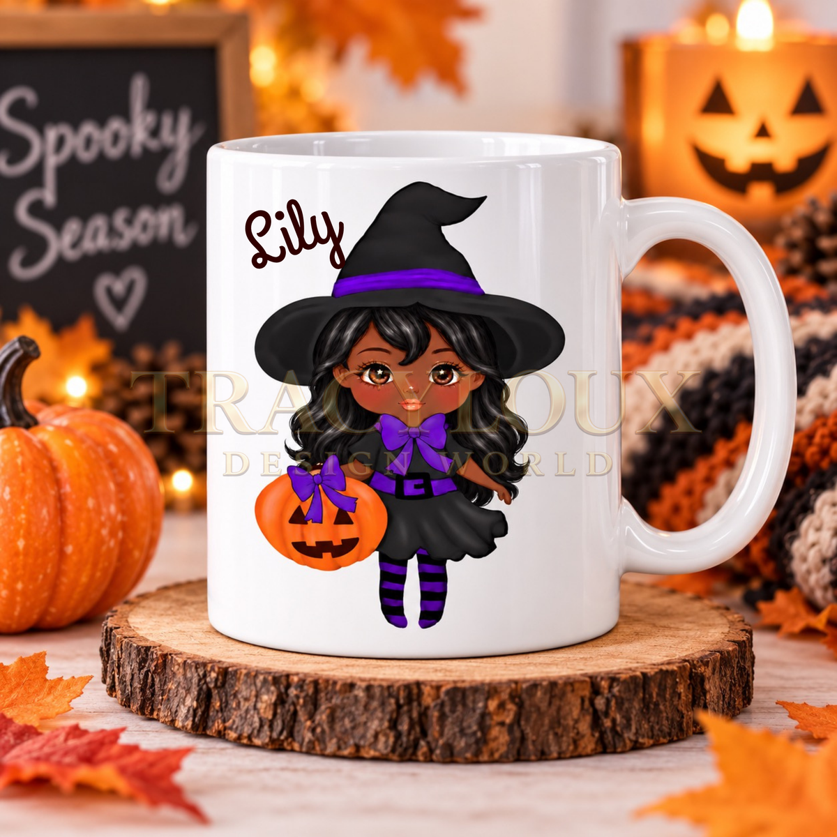 Halloween Witch Clipart Set | Customisable Hair, Eyes & Skin Tones