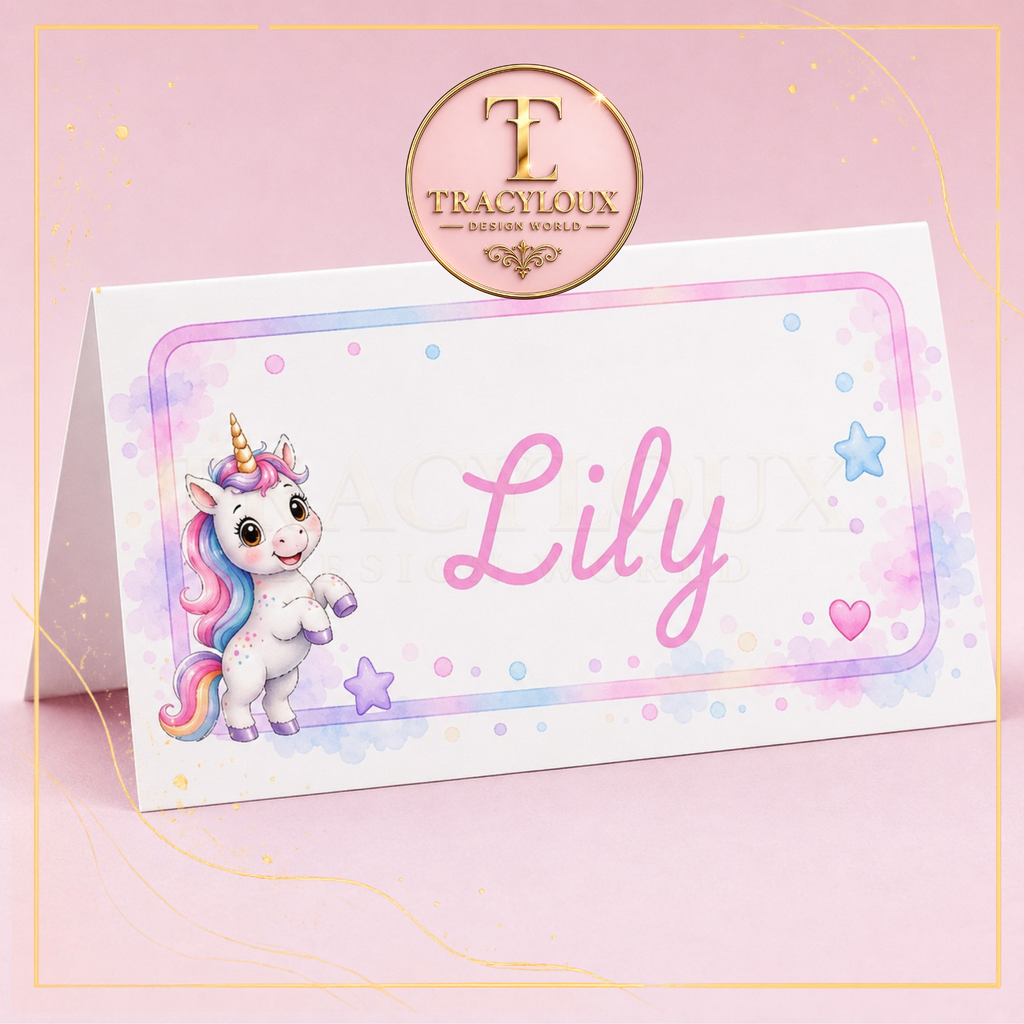 MAGICAL UNICORN TABLE SETTING PARTY PACK – 65 FILES