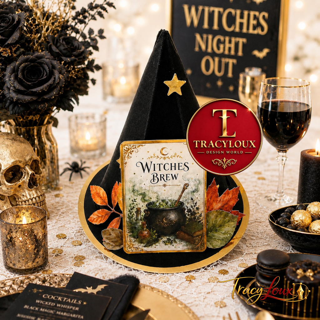 WITCHES HAT FAVOUR BOX SVG BUNDLE | HALLOWEEN TREAT BOX TEMPLATE | HALLOWEEN PARTY FAVOUR BOX | CRICUT & SILHOUETTE SVG | DXF PDF PNG EPS JPEG