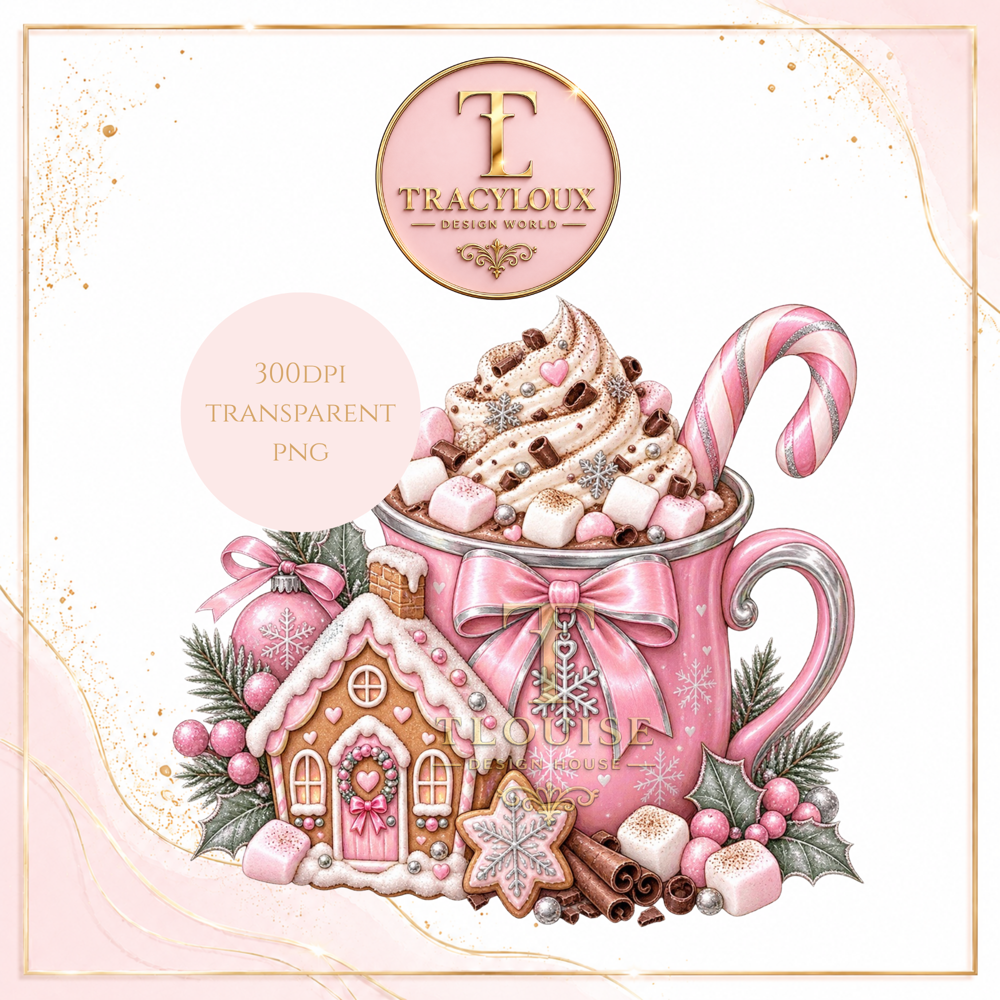 CHRISTMAS HOT CHOCOLATE COLLECTION – 4 PNG DESIGNS