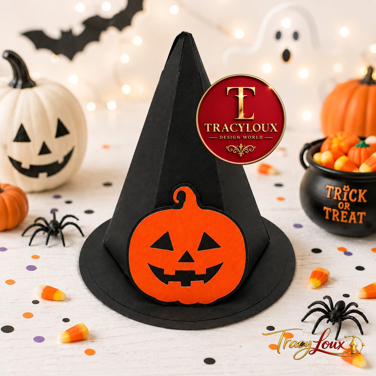 WITCHES HAT FAVOUR BOX SVG BUNDLE | HALLOWEEN TREAT BOX TEMPLATE | HALLOWEEN PARTY FAVOUR BOX | CRICUT & SILHOUETTE SVG | DXF PDF PNG EPS JPEG