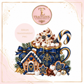 CHRISTMAS HOT CHOCOLATE PNG – NAVY & GOLD EDITION