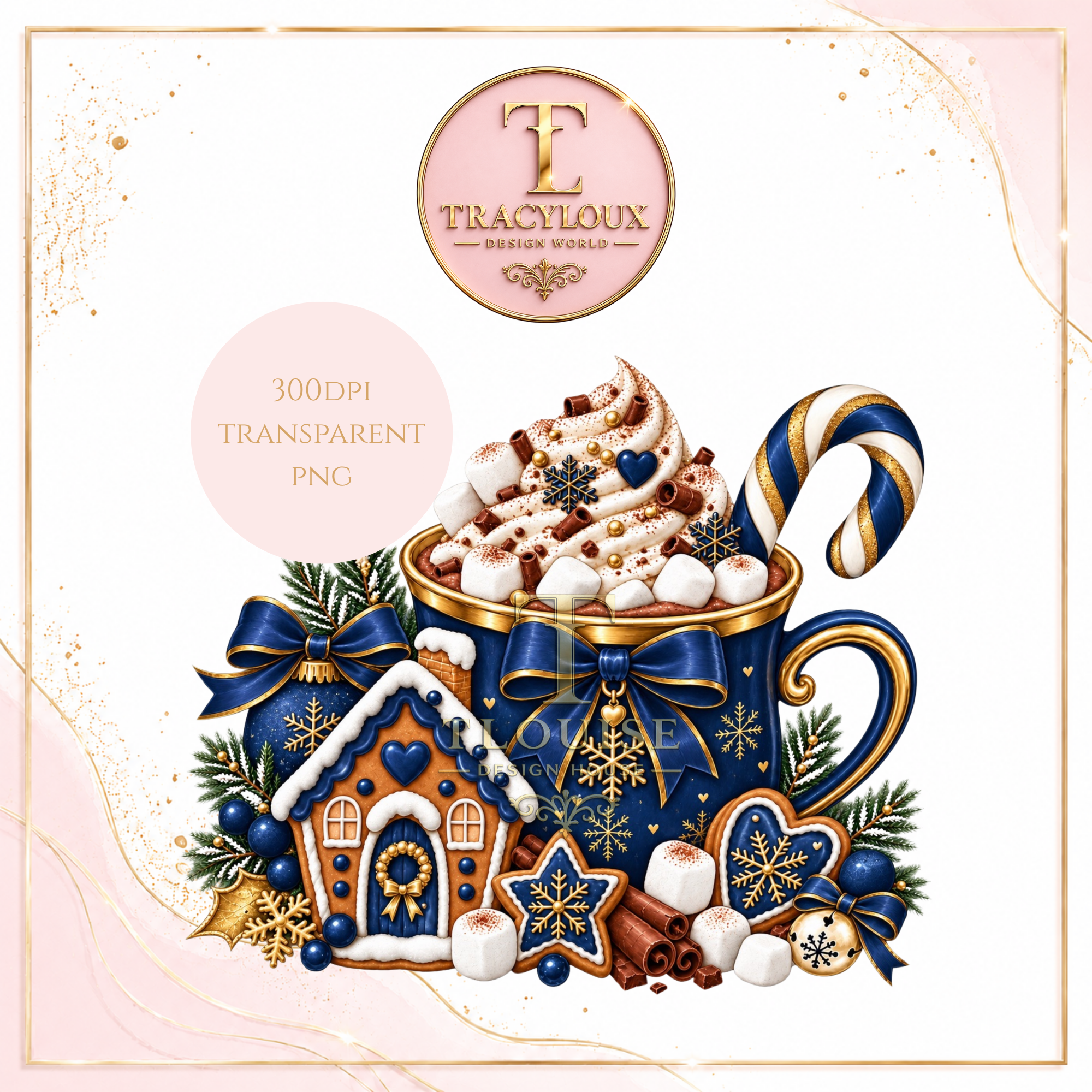 CHRISTMAS HOT CHOCOLATE COLLECTION – 4 PNG DESIGNS