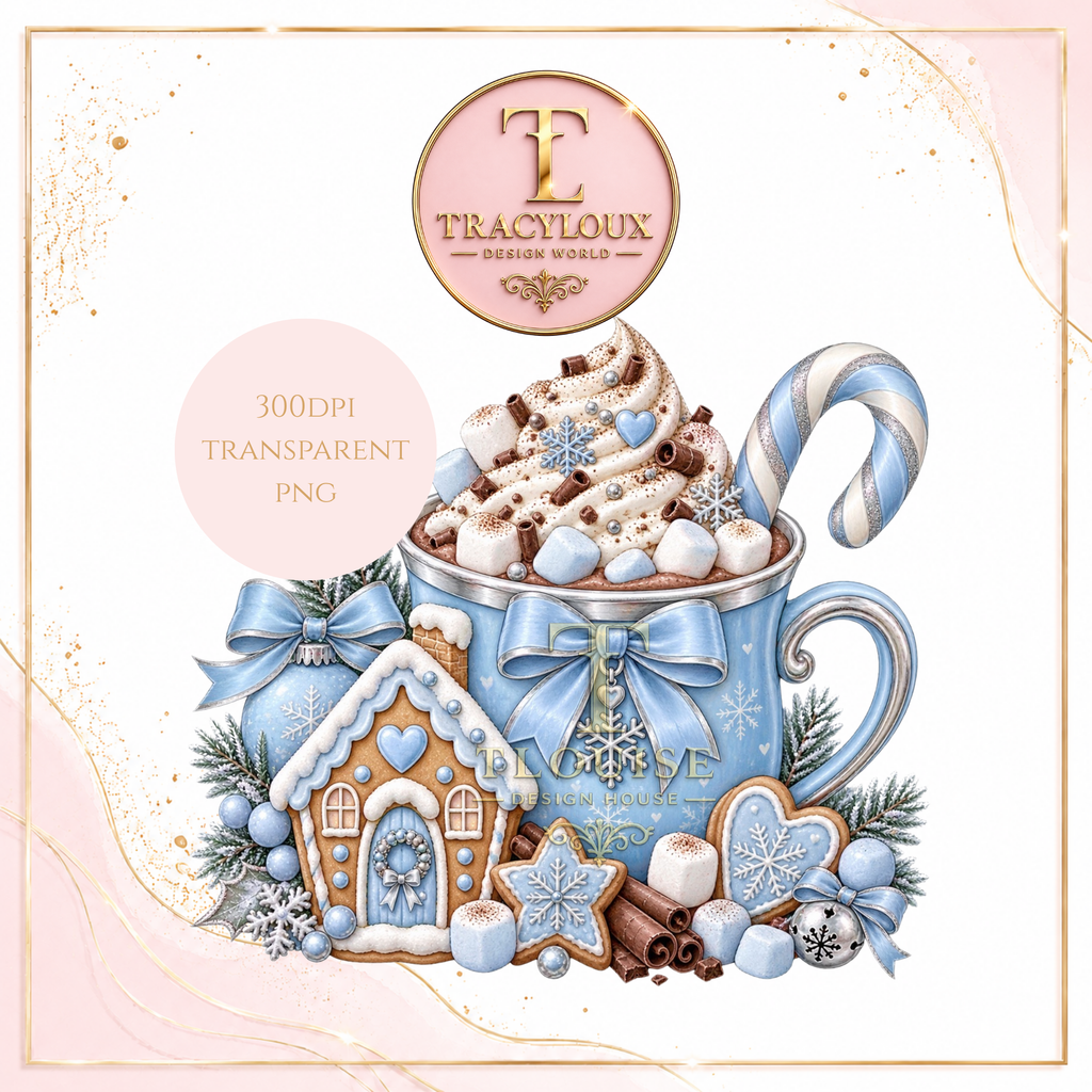CHRISTMAS HOT CHOCOLATE COLLECTION – 4 PNG DESIGNS