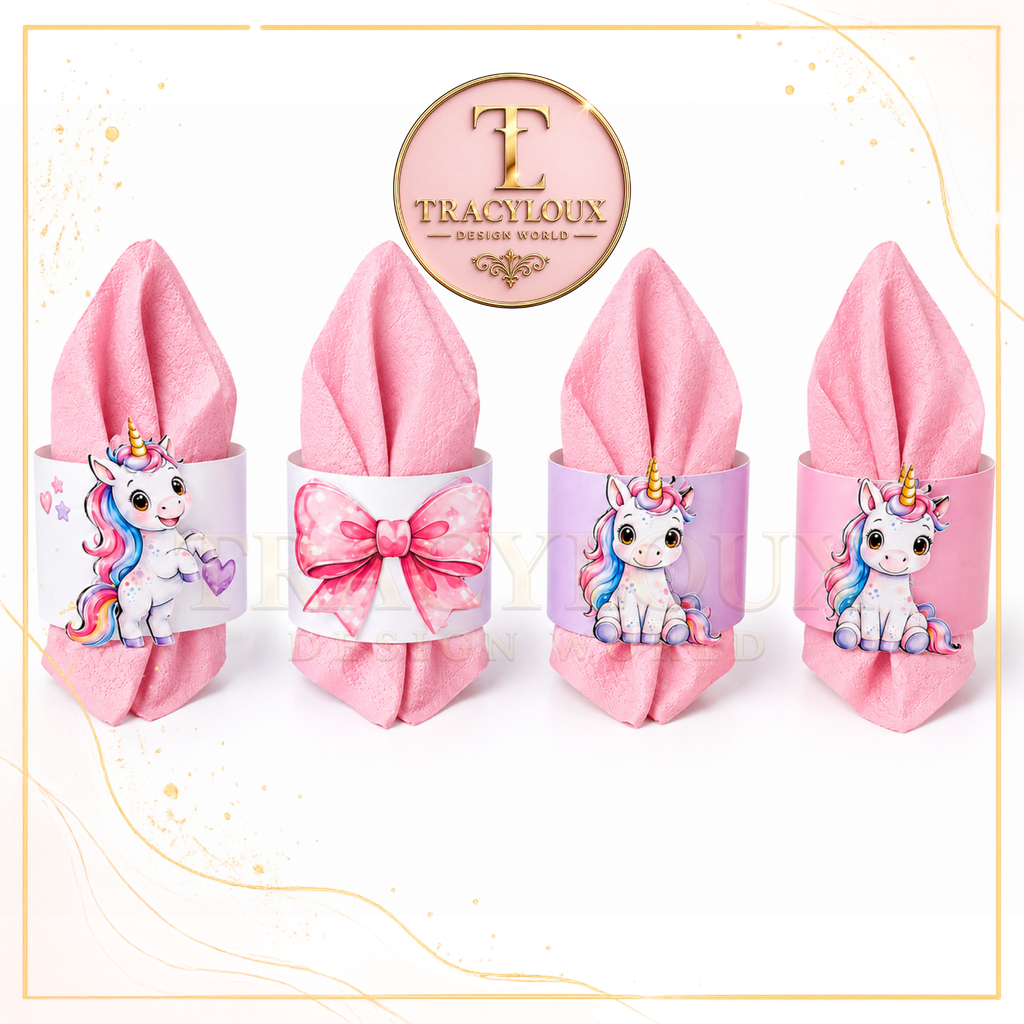 MAGICAL UNICORN TABLE SETTING PARTY PACK – 65 FILES