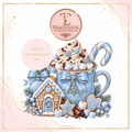 CHRISTMAS HOT CHOCOLATE PNG – PASTEL BLUE EDITION