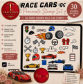 RACE CAR PROCREATE STAMP SET – 30 HAND-DRAWN RACING STAMPS + COLOUR PALETTE